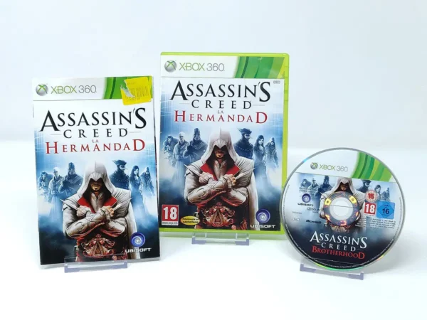 Interior del juego Assassin's Creed: La Hermandad (ESP) (Rebajado) para XBOX 360 con disco y manual