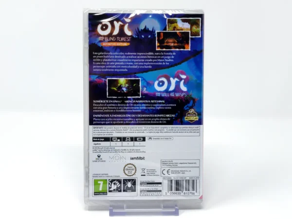 Parte trasera de Ori: The Collection (ESP) (Precintado) para Nintendo Switch, edición PAL España
