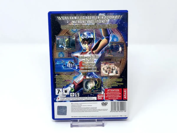 Parte trasera de Saint Seiya: Les Chevaliers du Zodiaque - Le Santuaire (FRA) para PlayStation 2, edición PAL Francia