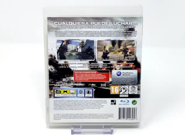 Parte trasera de MAG (ESP) para PlayStation 3, edición PAL España