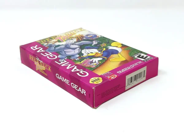 Lateral de la caja de Deep Duck Trouble Starring Donald Duck (USA) para Sega Game Gear