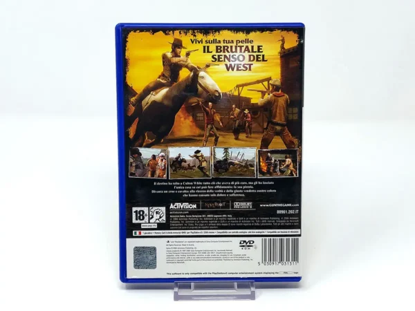Parte trasera de Gun (ITA) para PlayStation 2, edición PAL Italia