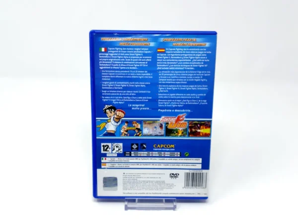 Parte trasera de Capcom Fighting Jam (ESP) para PlayStation 2, edición PAL España