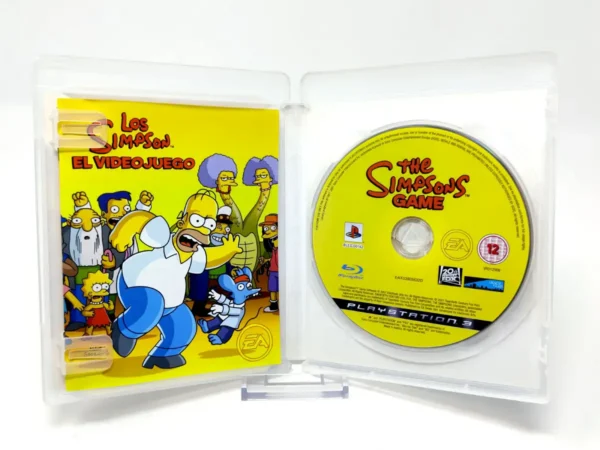 Interior del juego Los Simpson: El Videojuego (ESP) para PlayStation 3 con disco y manual