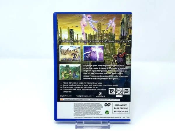 Parte trasera de Rogue Galaxy (ESP) (Promo) para PlayStation 2, edición PAL España