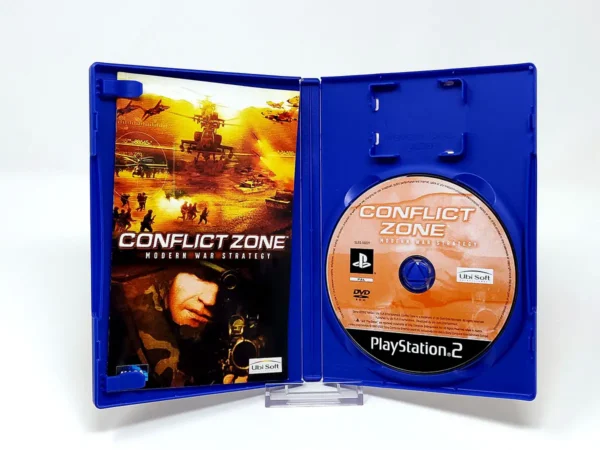 Interior del juego Conflict Zone: Modern War Strategy (UK) para PlayStation 2 con disco y manual