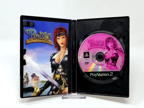 Interior del juego Pirates: Kat la Rouge (FRA) para PlayStation 2 con disco y manual
