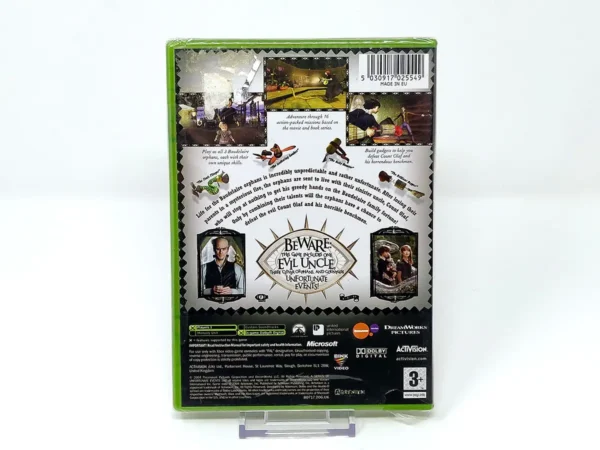 Parte trasera de Lemony Snicket's A Series of Unfortunate Events (UK) (Precintado) para XBOX, edición PAL UK