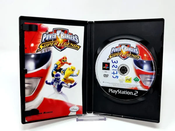 Interior del juego Power Rangers: Super Legends (UK) para PlayStation 2 con disco y manual