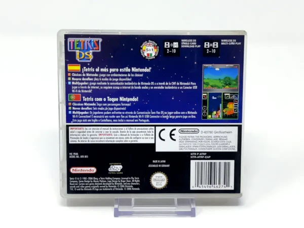Parte trasera de Tetris DS (ESP) para Nintendo DS, edición PAL España