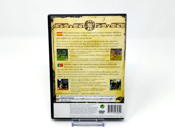 Parte trasera de The Mark of Kri (ESP) (Rebajado) para PlayStation 2, edición PAL España