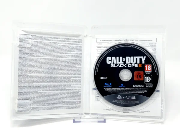 Interior del juego Call of Duty: Black Ops III (ESP) (Rebajado) para PlayStation 3 con disco y manual