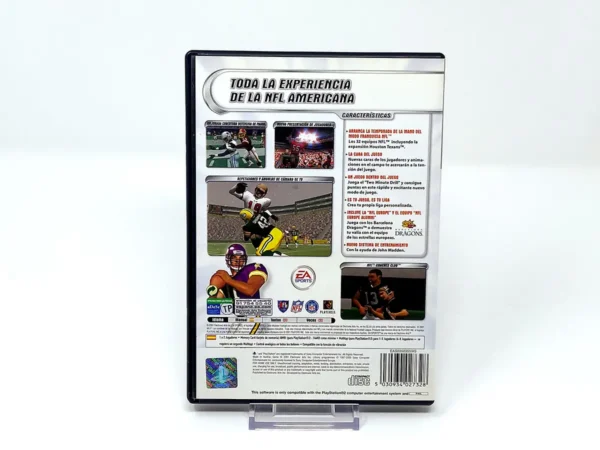 Parte trasera de Madden NFL 2002 (ESP) (Rebajado) para PlayStation 2, edición PAL España