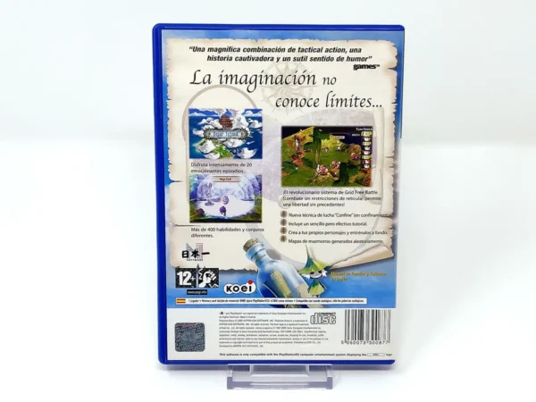 Parte trasera de Phantom Brave (ESP) para PlayStation 2, edición PAL España