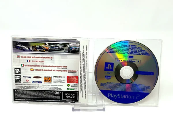 Parte trasera de TOCA Race Driver 3 (ESP) (Promo) para PlayStation 2, edición PAL España