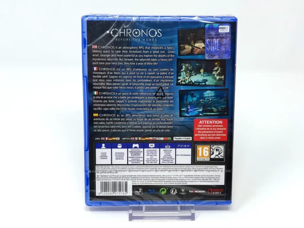 Parte trasera de Chronos: Before the Ashes (ESP) (Precintado) para PlayStation 4, edición PAL España