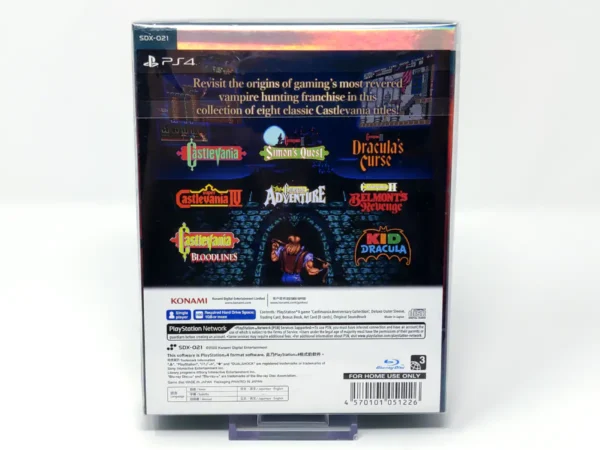 Parte trasera de Castlevania Anniversary Collection (Deluxe Edition) (ASIA) (Precintado) para PlayStation 4, edición Asia