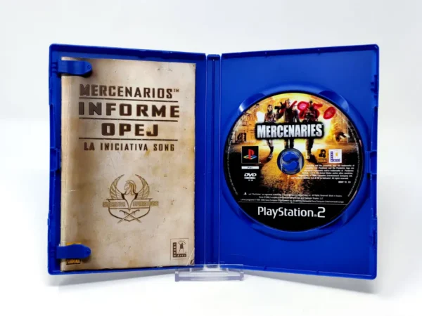 Interior del juego Mercenarios (ESP) (Rebajado) para PlayStation 2 con disco y manual