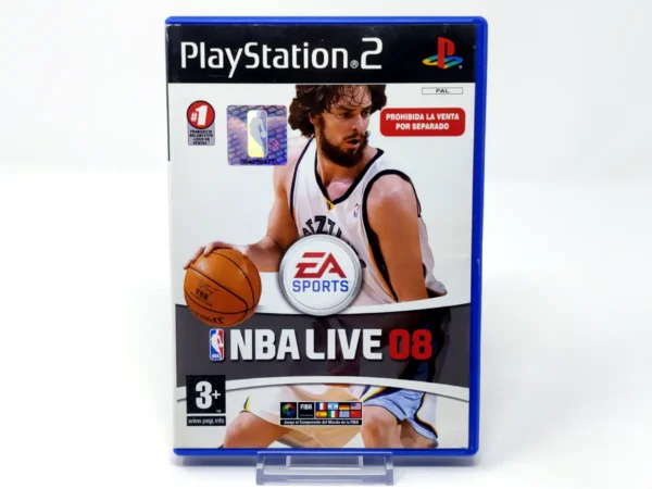 Portada de NBA Live 08 (ESP) para PlayStation 2, edición PAL España, de segunda mano