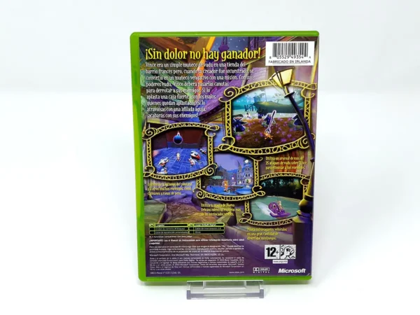 Parte trasera de Voodoo Vince (ESP) para XBOX, edición PAL España
