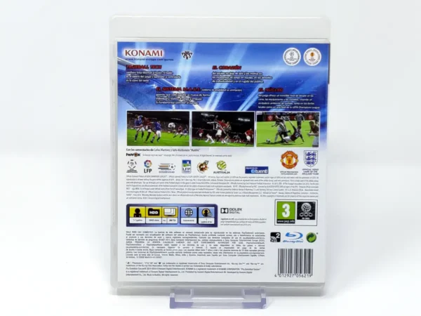 Parte trasera de PES 2014: Pro Evolution Soccer (ESP) para PlayStation 3, edición PAL España