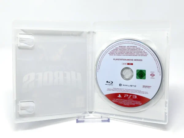 Interior del juego PlayStation Move Heroes (ESP) (Promo) para PlayStation 3 con disco y manual