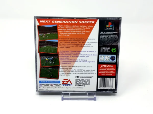 Parte trasera de FIFA Soccer 96 (ESP) para PlayStation 1, edición PAL España