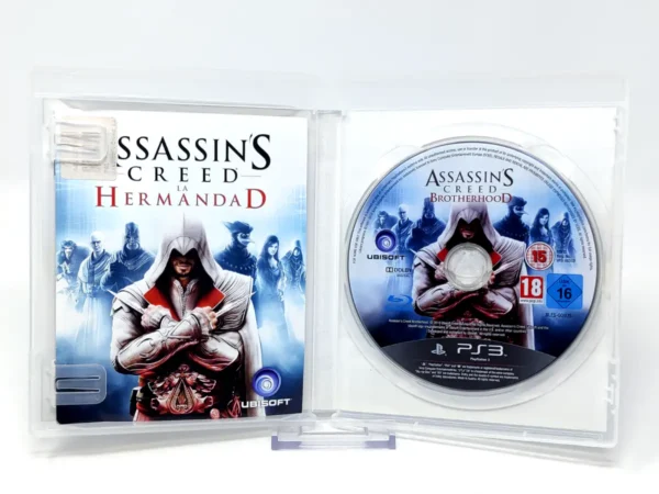 Interior del juego Assassin's Creed: La Hermandad (ESP) (v1) (Rebajado) para PlayStation 3 con disco y manual