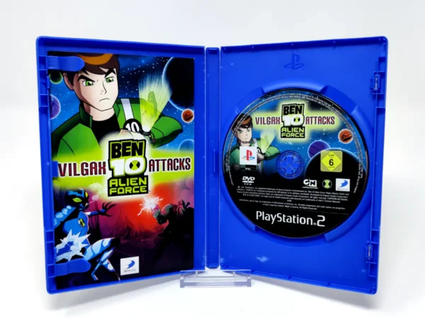 Interior del juego Ben 10: Alien Force: Vilgax Attacks (ESP) para PlayStation 2 con disco y manual