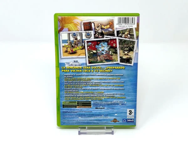 Parte trasera de Neighbours from Hell (ESP) para XBOX, edición PAL España