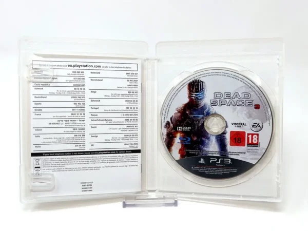 Interior del juego Dead Space 3 (ESP) para PlayStation 3 con disco y manual