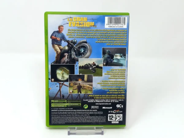 Parte trasera de La Gran Evasión (ESP) para XBOX, edición PAL España