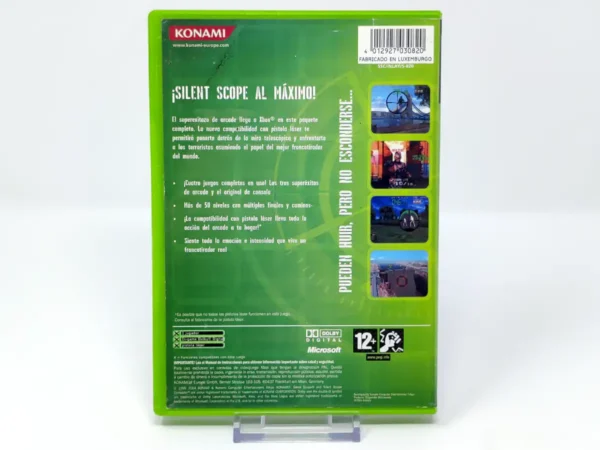 Parte trasera de Silent Scope Complete (ESP) (Rebajado) para XBOX, edición PAL España