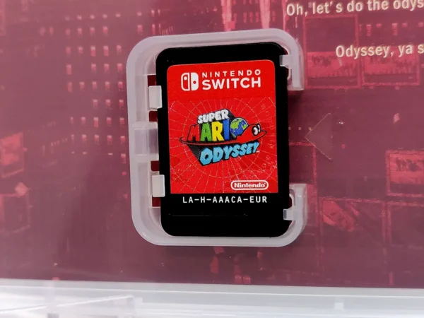 Lateral de la caja de Super Mario Odyssey (ESP) para Nintendo Switch