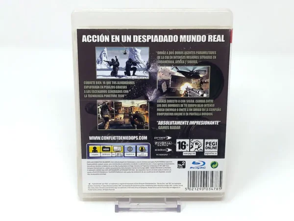 Parte trasera de Conflict: Denied Ops (ESP) (Rebajado) para PlayStation 3, edición PAL España