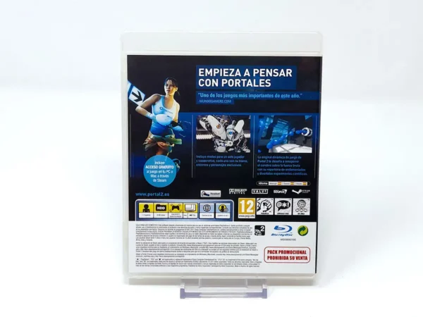 Parte trasera de Portal 2 (ESP) (Promo) para PlayStation 3, edición PAL España
