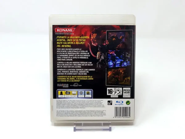 Parte trasera de Hellboy: The Science of Evil (ESP) para PlayStation 3, edición PAL España