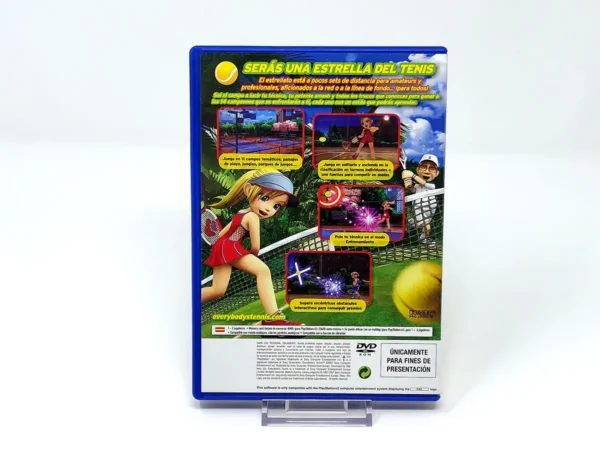 Parte trasera de Everybody's Tennis (ESP) (Promo) para PlayStation 2, edición PAL España