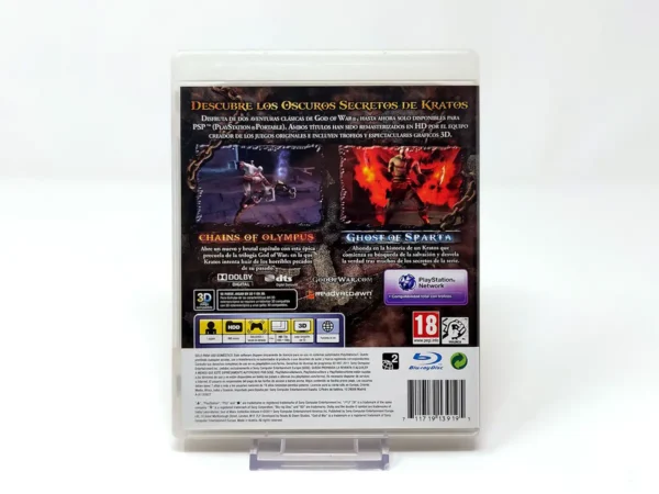 Parte trasera de God of War Collection: Volume II (ESP) para PlayStation 3, edición PAL España