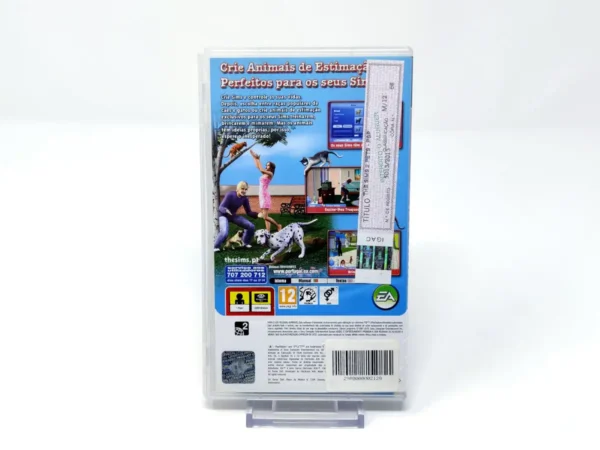 Parte trasera de Os Sims 2: Animais de Estimação (POR) (Essentials) para PSP, edición PAL Portugal