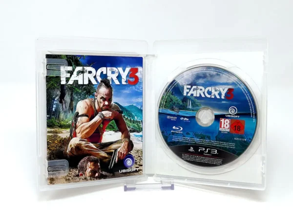 Interior del juego Far Cry 3 (ESP) para PlayStation 3 con disco y manual