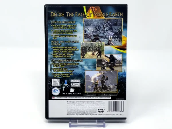 Parte trasera de The Lord of the Rings: The Two Towers (UK) (Rebajado) para PlayStation 2, edición PAL UK