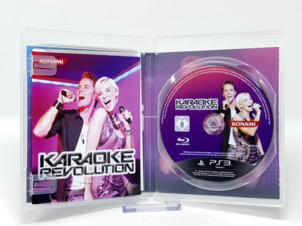 Interior del juego Karaoke Revolution (ESP) para PlayStation 3 con disco y manual