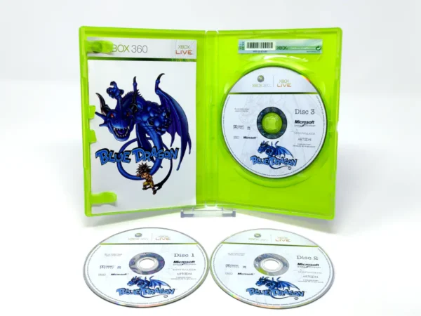 Interior del juego Blue Dragon (ESP) para XBOX 360 con disco y manual