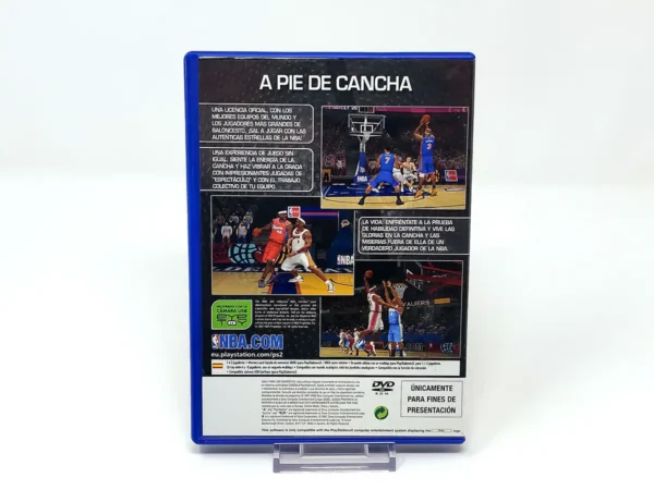 Parte trasera de NBA 08 (ESP) (Promo) para PlayStation 2, edición PAL España