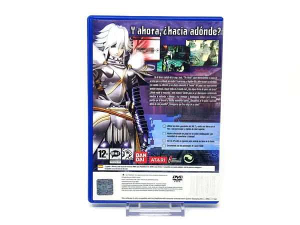 Parte trasera de .Hack: Outbreak Part 3 (ESP) para PlayStation 2, edición PAL España