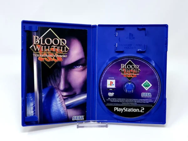 Interior del juego Blood Will Tell (ESP) para PlayStation 2 con disco y manual