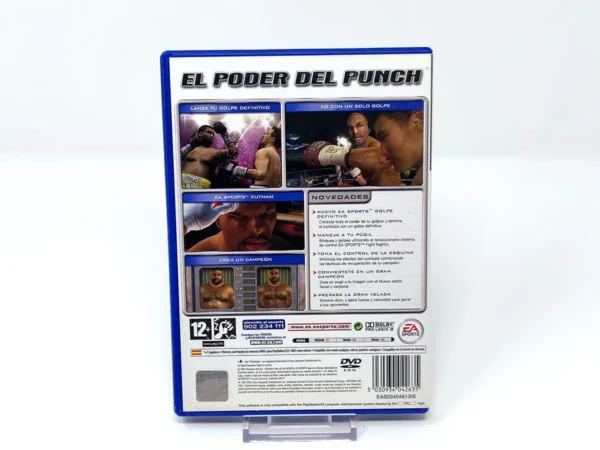 Parte trasera de Fight Night Round 2 (ESP) para PlayStation 2, edición PAL España