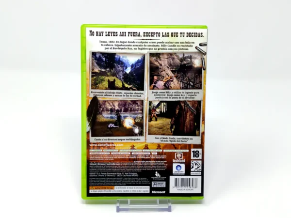 Parte trasera de Call of Juarez (ESP) para XBOX 360, edición PAL España