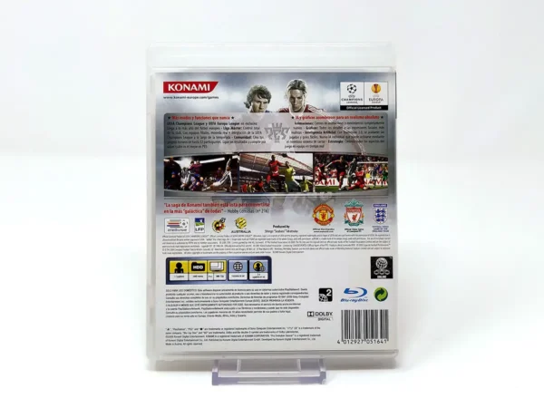Parte trasera de PES 2010: Pro Evolution Soccer (ESP) para PlayStation 3, edición PAL España